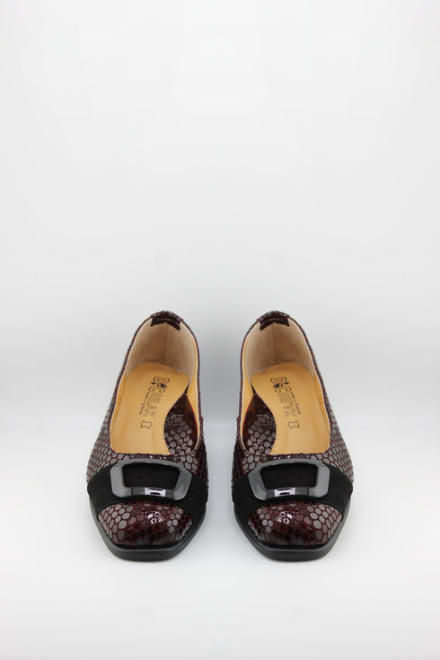 DFC Relax Wedge Heel Patent Loafer with Buckle
